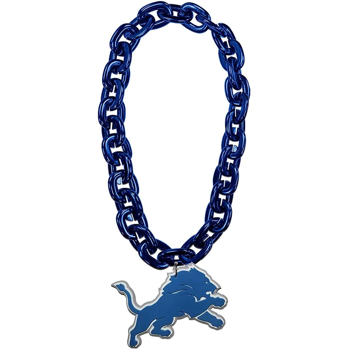 Новые поступления! Колье из пенопласта для футбола с 3D-принтом цепочка Detroit Lions новым спортивным логотипом