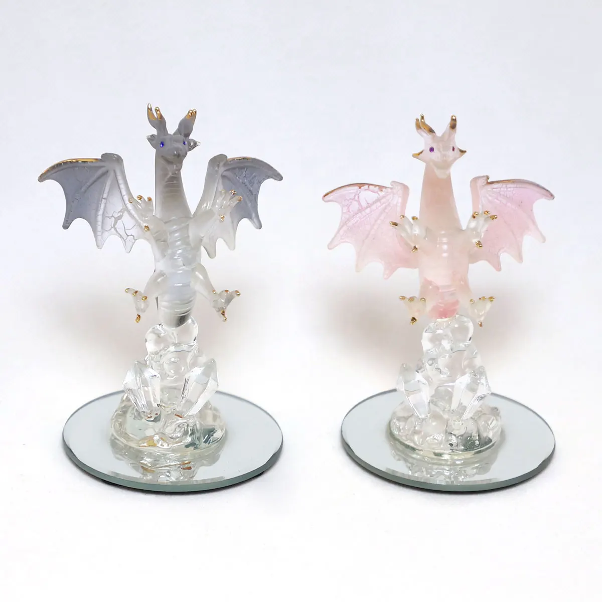 Western Style Magic Dragon Model Glass Ornaments Festival Indoor Party Decoration Factory Direct Sell Cheap