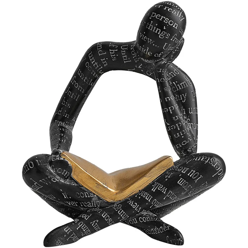 Home Decor Abstract People Sculptures Creative Office Table Ornaments Interior Room Accessories Resin Crafts Desktop Decoration