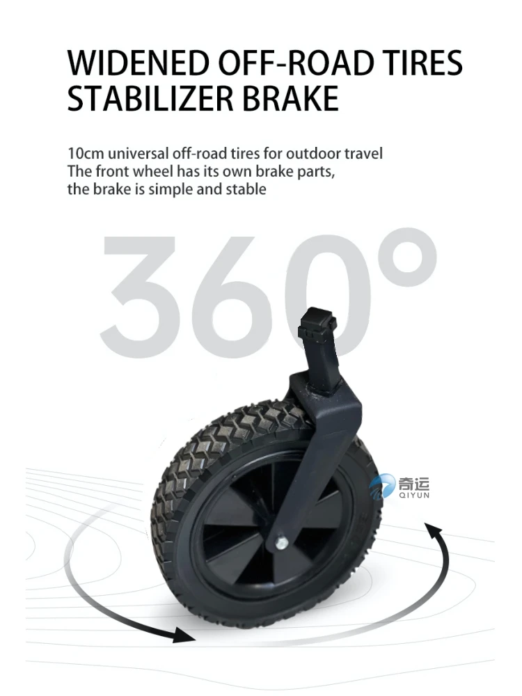 Collapsible Folding Wagon Beach Wagon Cart Heavy Duty Foldable with Big Wheels Utility  Wagon with Side Pocket And Desktop