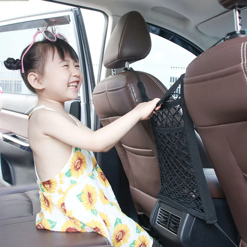 Car Seat Storage Net Pocket Decorative Mesh Bag and Isolation Front Universal in