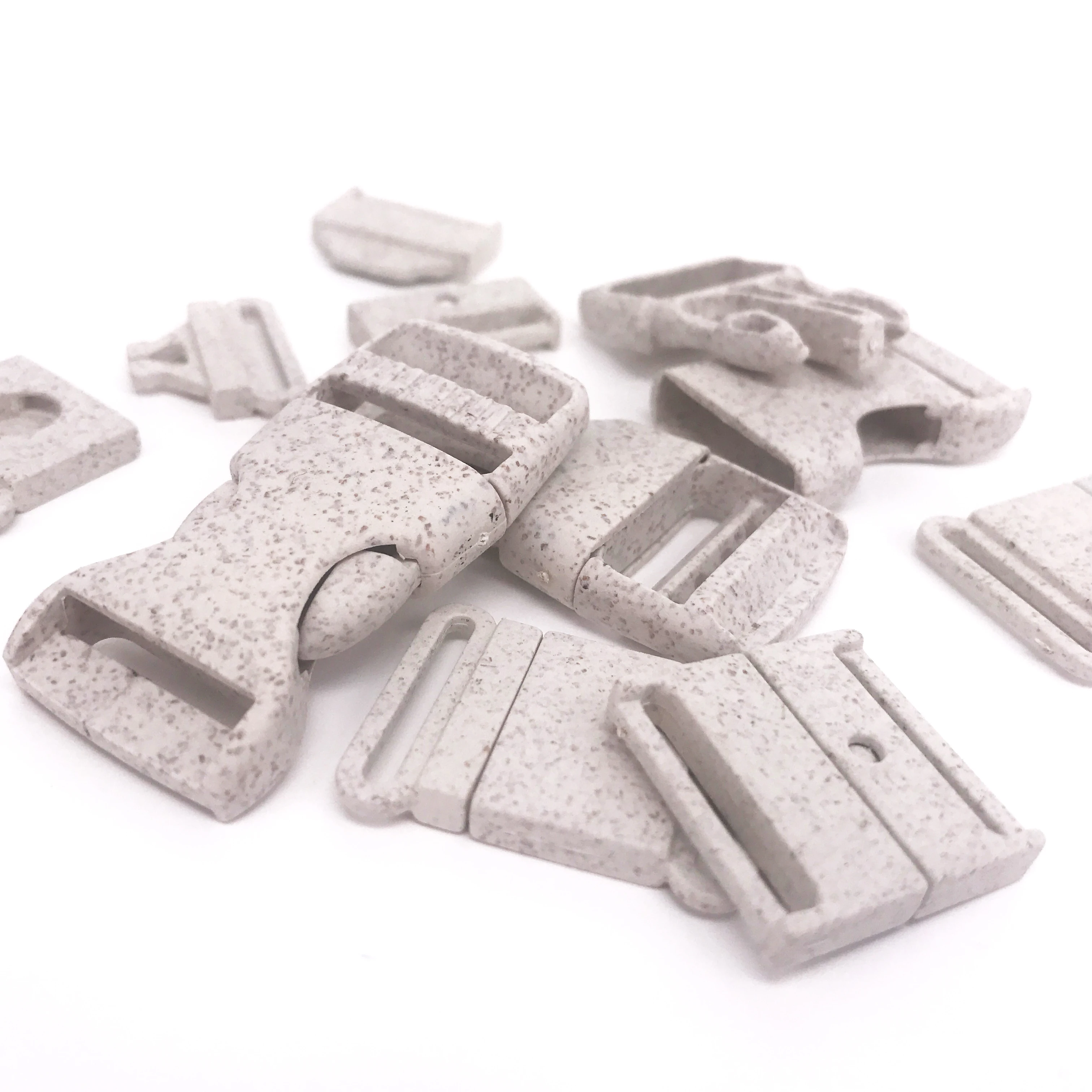 New Arrivals lanyard accessories Eco Friendly Natural wheat straw safety buckle for Organic cotton lanyard