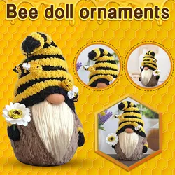New World Bee Day Handmade Dwarf Faceless Plush Dolls Bumble Bee Elves doll Honey Bees plush doll ornaments home decoration