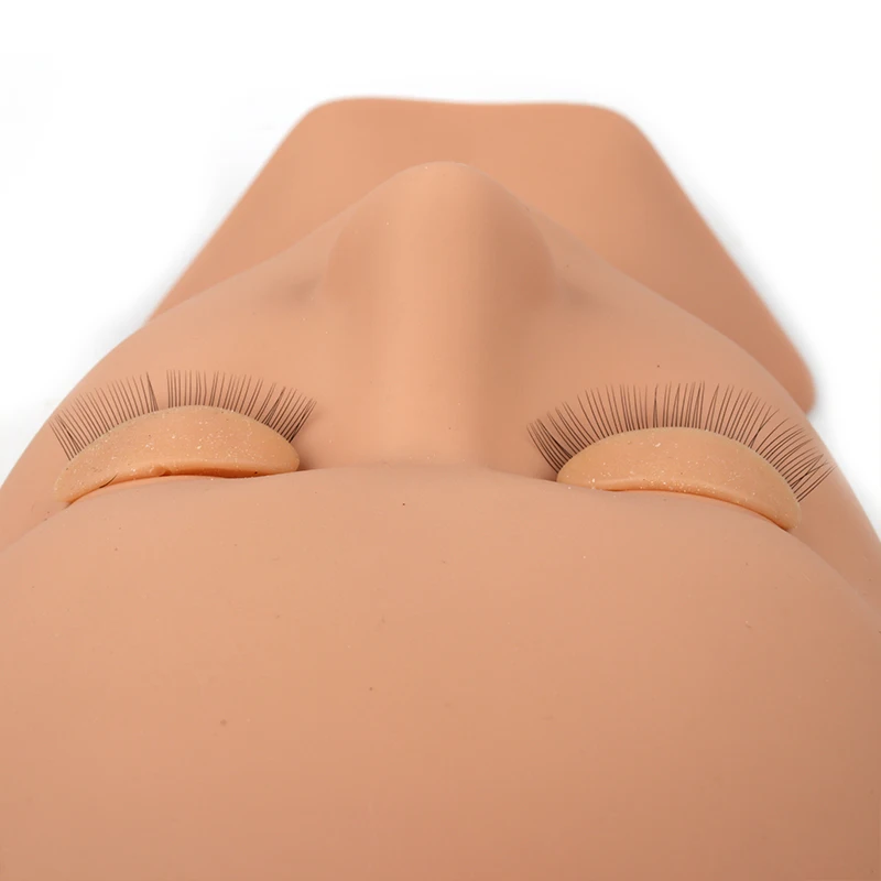 Silicone Flat Model Heads Practice Lash Rubber Eyelash Extension Training Mannequin