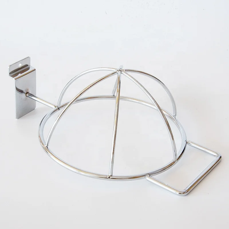 Железный хромированный металлический витринный стеллаж для