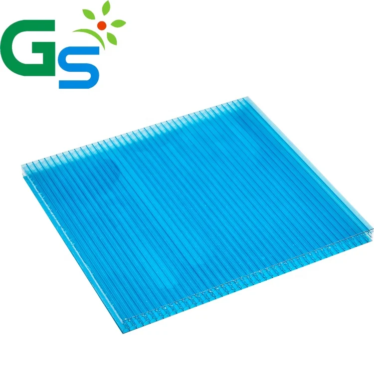 Polycarbonate Sheet Material PC polycarbonate  Twinwall Hollow Sheet For Carport Skylight Greenhouse