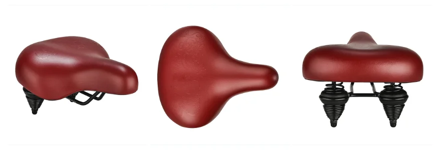 Extra Wide Breathable Comfy Cushioned Universal PU Leather Bike Bicycle Seat Saddles for Mountain Bike