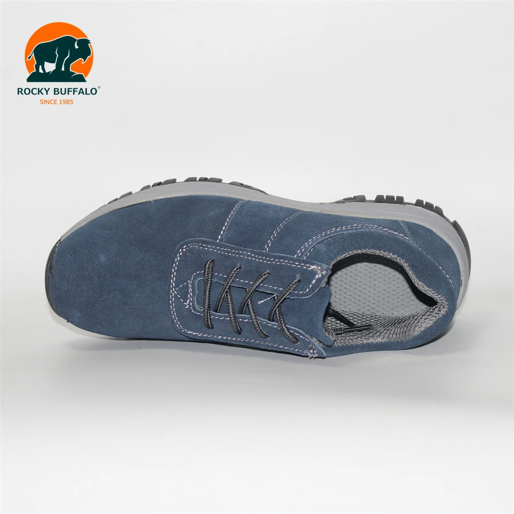 Rocky Buffalo Quality Products Customizable Suede Leather Industrial Steel Toe Safety Shoes Working Shoes for Men