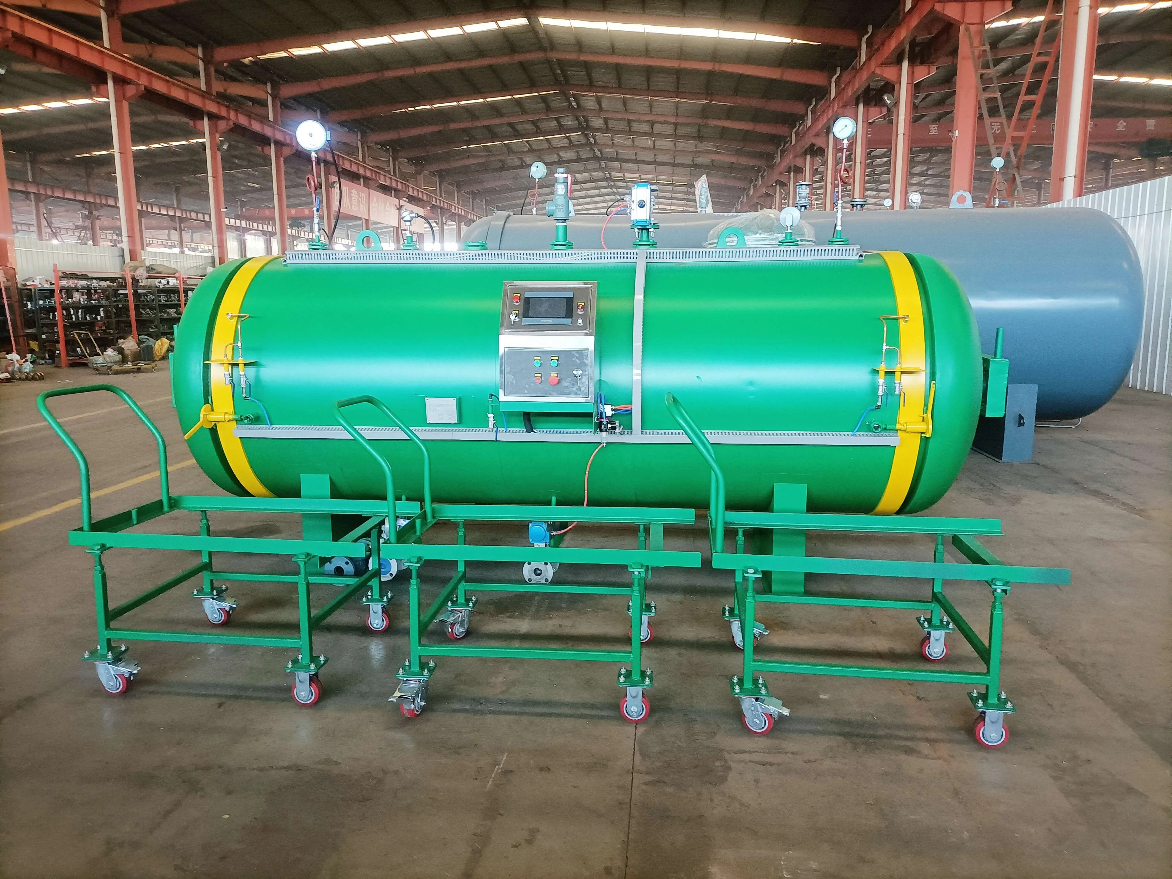 Industrial compost substrate cultivation autoclave mushroom farming