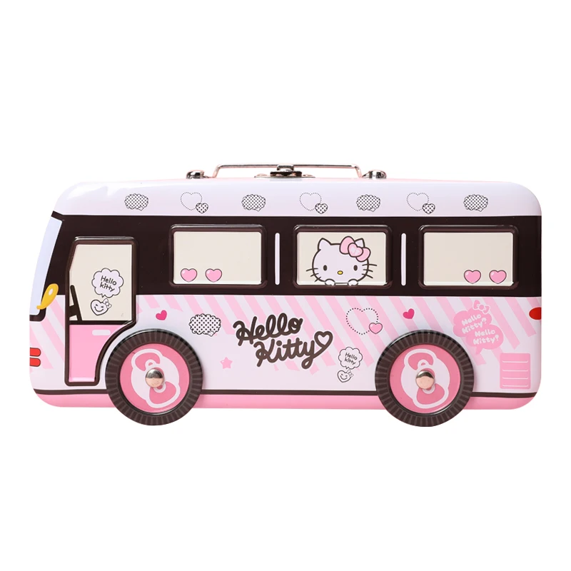 Topsthink рисунок «Hello kitty» 3 слоя металлический пенал доя карандашей, пенал для Портативный ручки школьный автобус школьный пенал для девочек