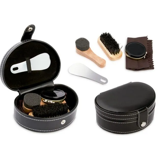 Factory direct supply shoe shine set leather shoe care kit custom logo shoe care set