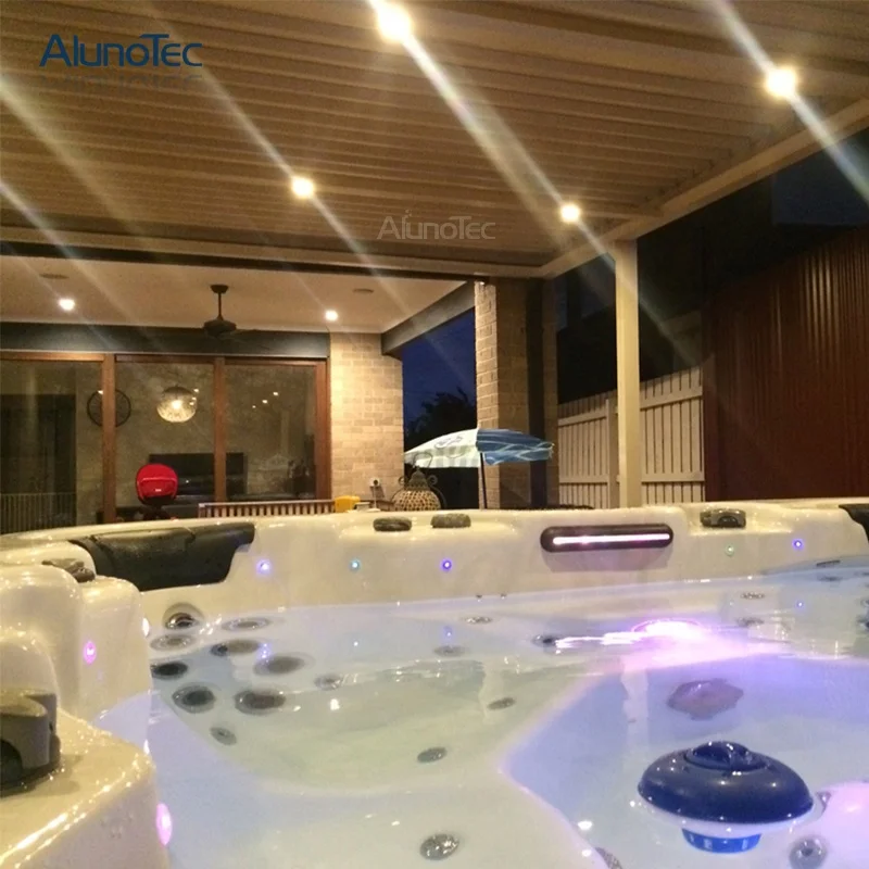 Garden Type Luxury Aluminium Frame Louver Gazebo Pergola Aluminum Opening Roof