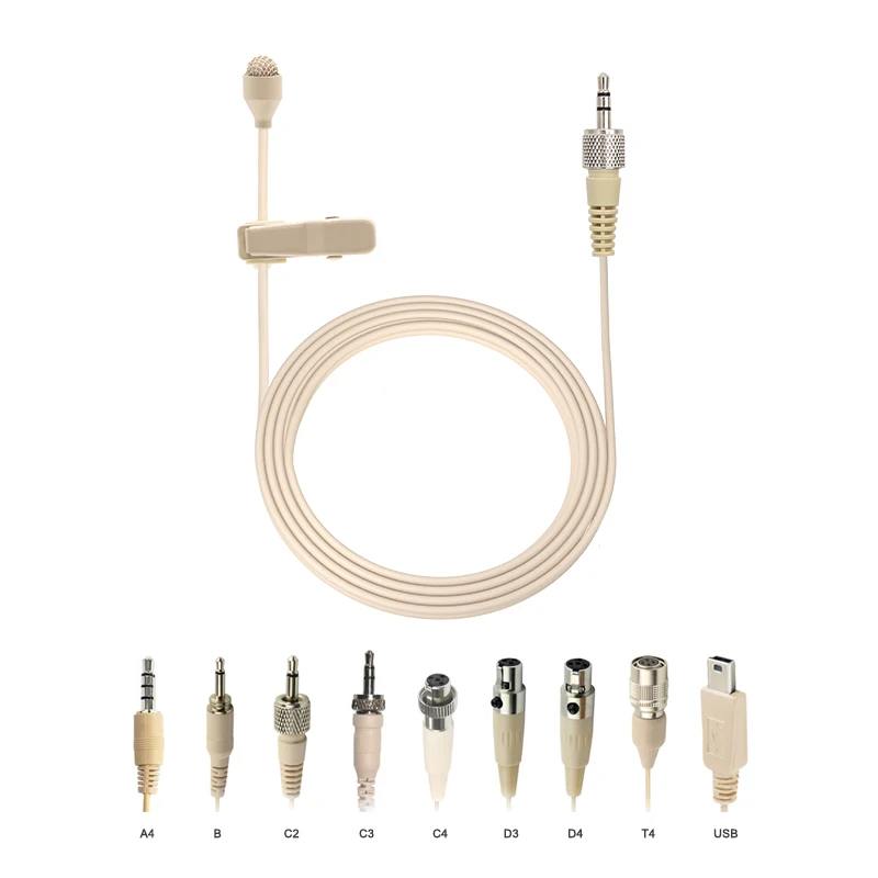 
Hidden skin and beige color microphone for Shure and AKG wilress system 