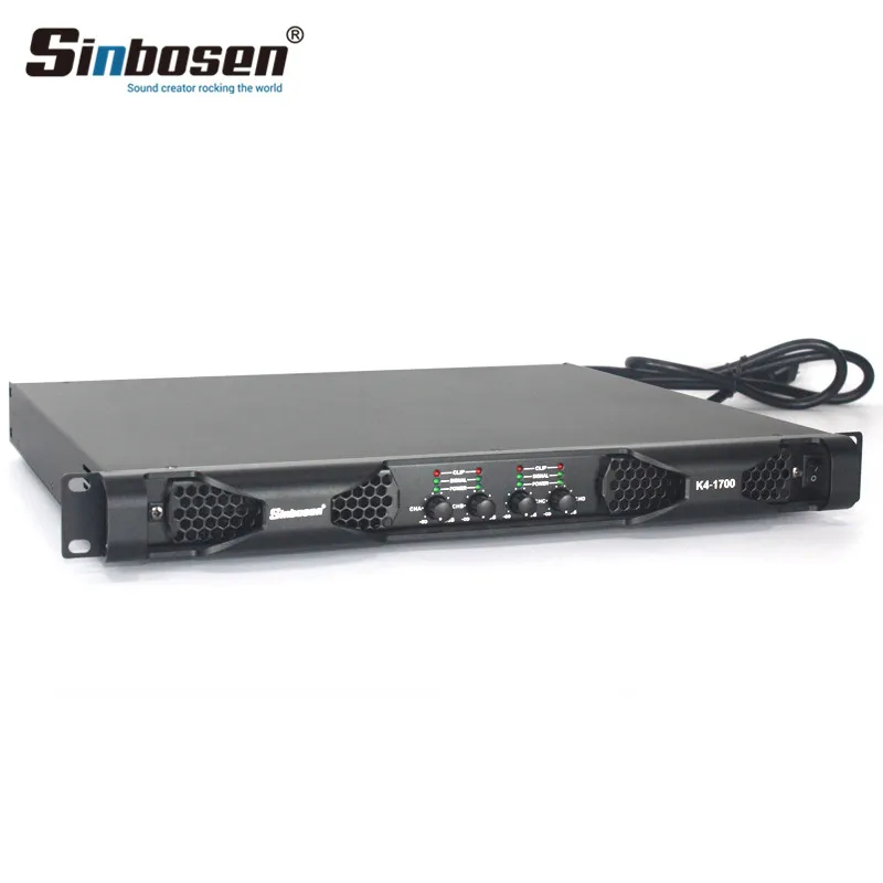  Sinbosen K4-1700 4 канала 3800 Вт в 2 Ом Профессиональный 1u цифровой усилитель модуля класса