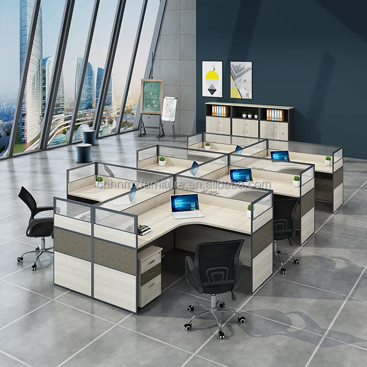 Multi three drawer office furniture beauty organizer computer desk office workstation desk with partition