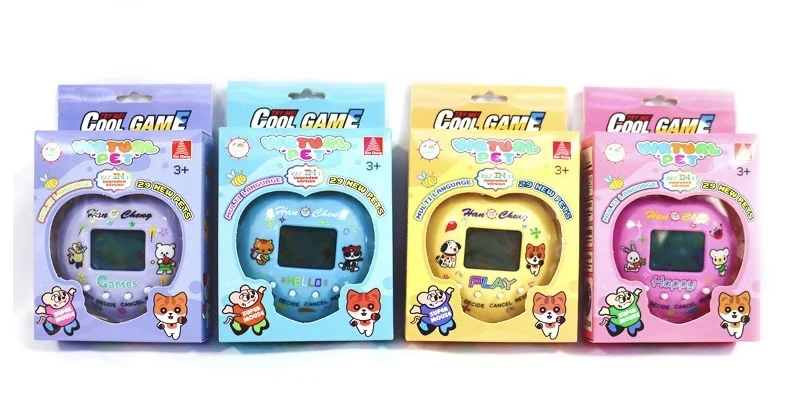 Transparent Electronic Pets Game Tamagotchi Handheld Game Console Toy Virtual Cyber Digital Pet Pixel Funny Gift Play Toy