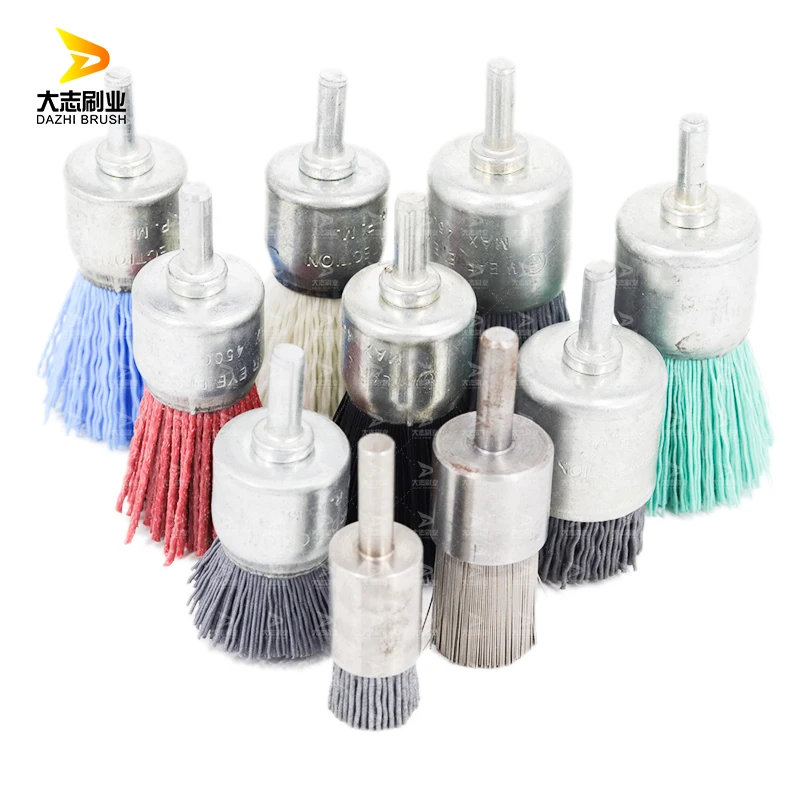 Steel wire brush for drill