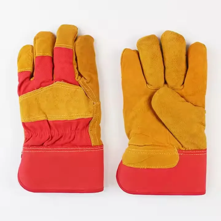 Manufacturers direct sales wear-resistant and cold-resistant cashmere gloves outdoor work thickened cowhide gloves winter