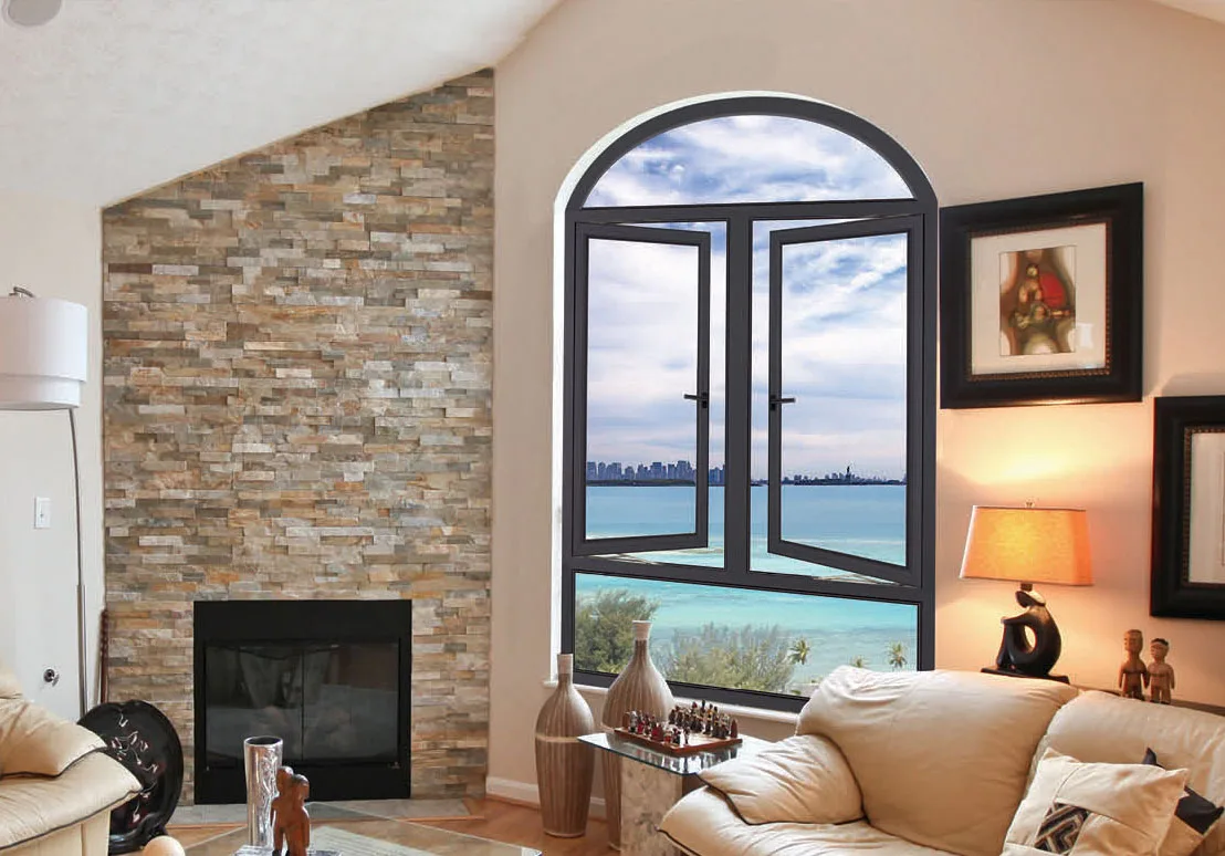 Высококачественные алюминиевые окна для дома с двойным стеклом