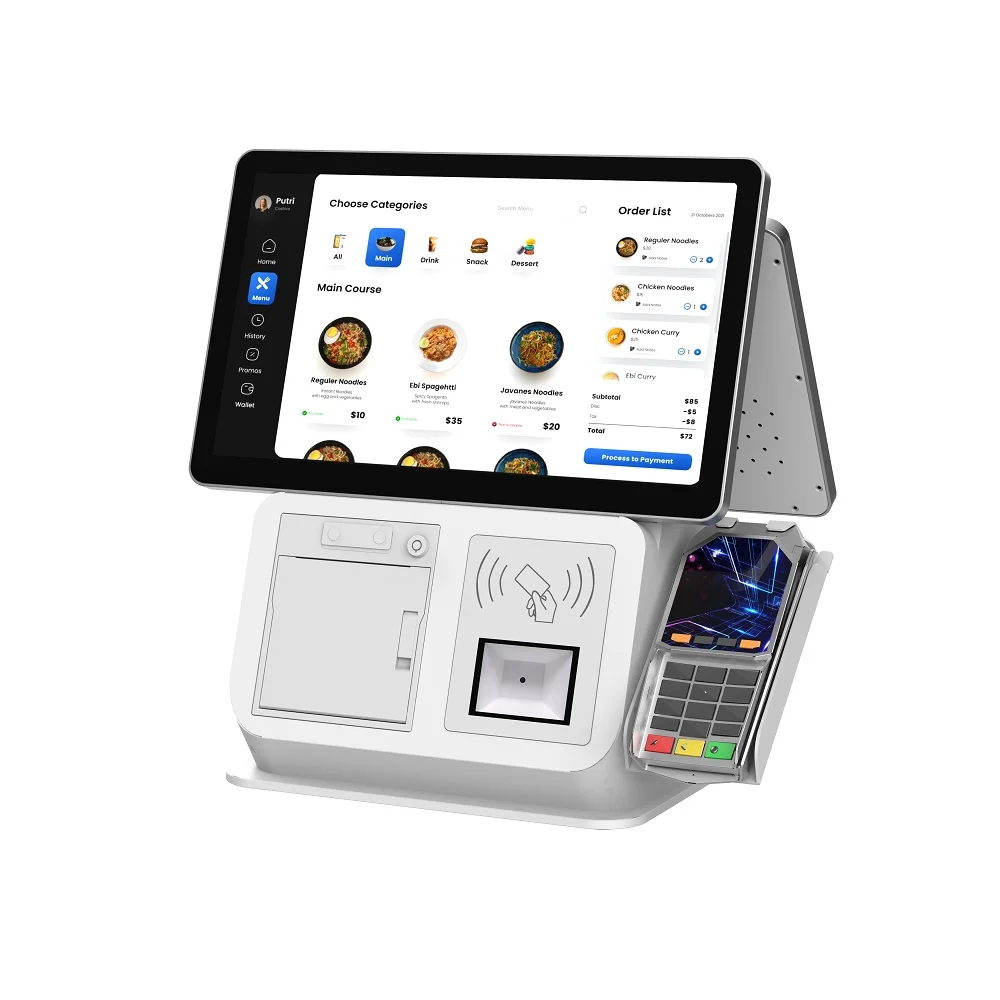 Система заказа планшетов для ресторанов 15 6 дюймов фаст-фуд сенсорный NFC терминал самообслуживания киоск с подставкой POS