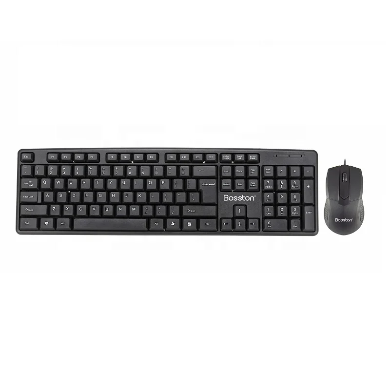 Bosston D5200 mouse and keyboard combo Simplicity practicality USB Wired keyboard and mouse kit for office