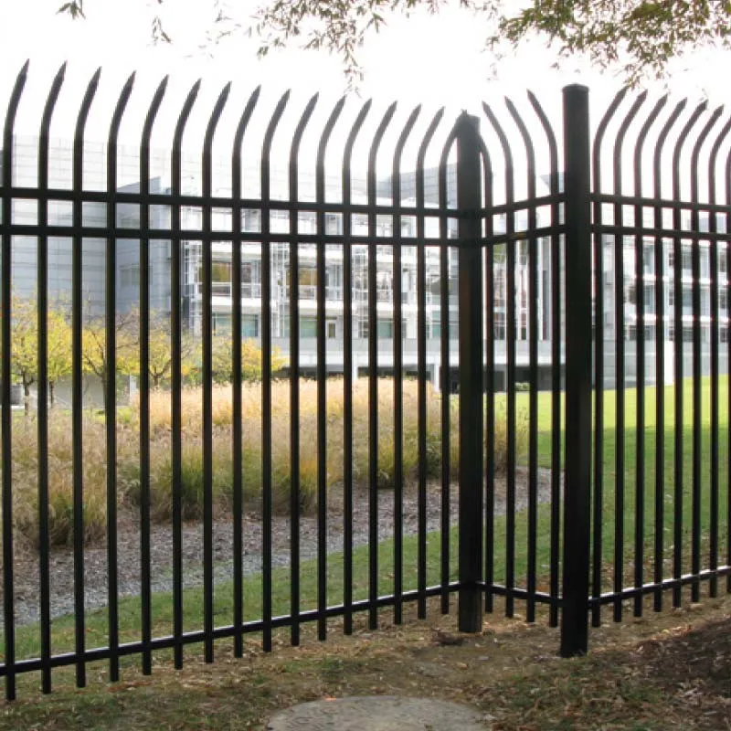 Adjustable bend top steel iron fence garden and home metal fencing with spear