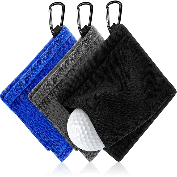 Hot Sale Super Water Absorbent Custom Logo Microfiber Weave Magnet Golf Ball Towel