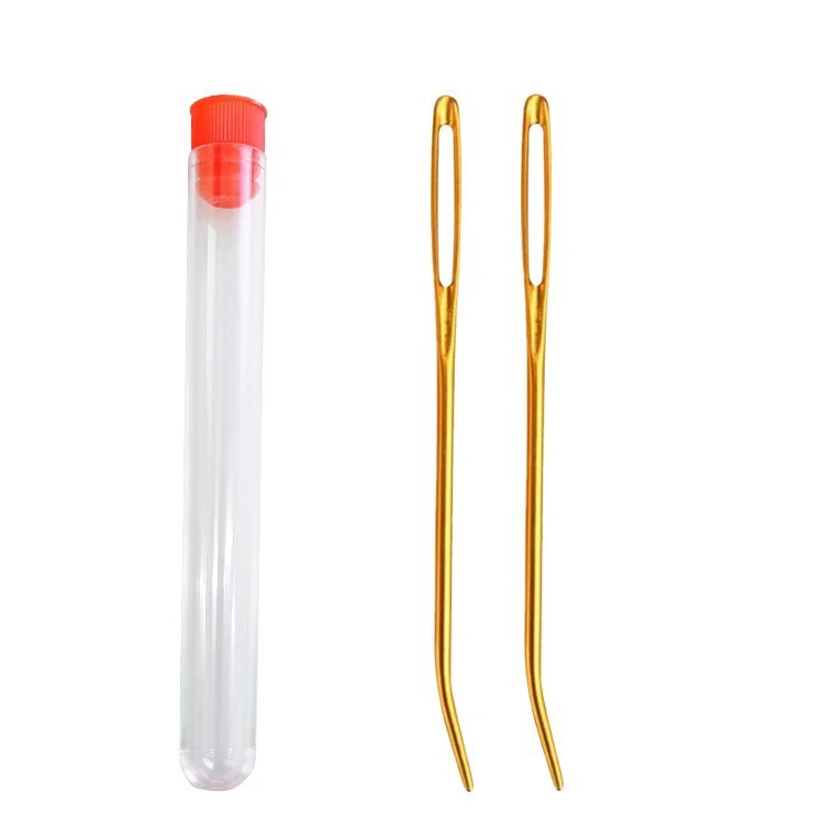 8Pcs/set Bent Tip Tapestry Needles Yarn Knitting Weaving Big Eye Curve Needle Knitting Crochet DIY Sewing Accessories