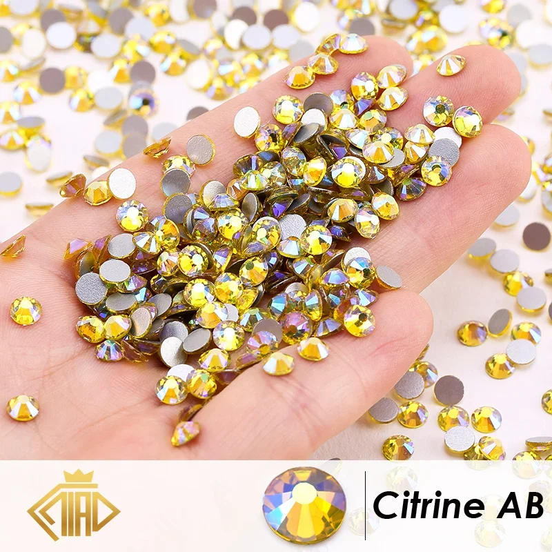 New wholesale AB color translucent non heat repair rhinestone clothing nail art process DIY crystal decoration rhinestone