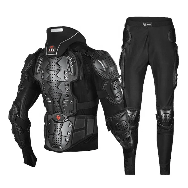 PE Shell Mesh Cloth Motocross Bikers Safety Protection Motorcycle Protection Body Armor Jacket with Neck Brace