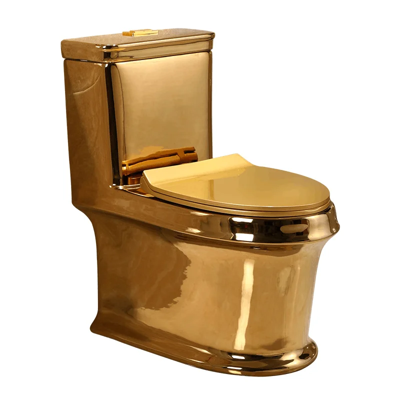KD-15GPA Best Selling Gold Plated Bathroom Ware Ceramic Washdown or Siphonic One-piece Toilet USA Popular Sanitary Ware
