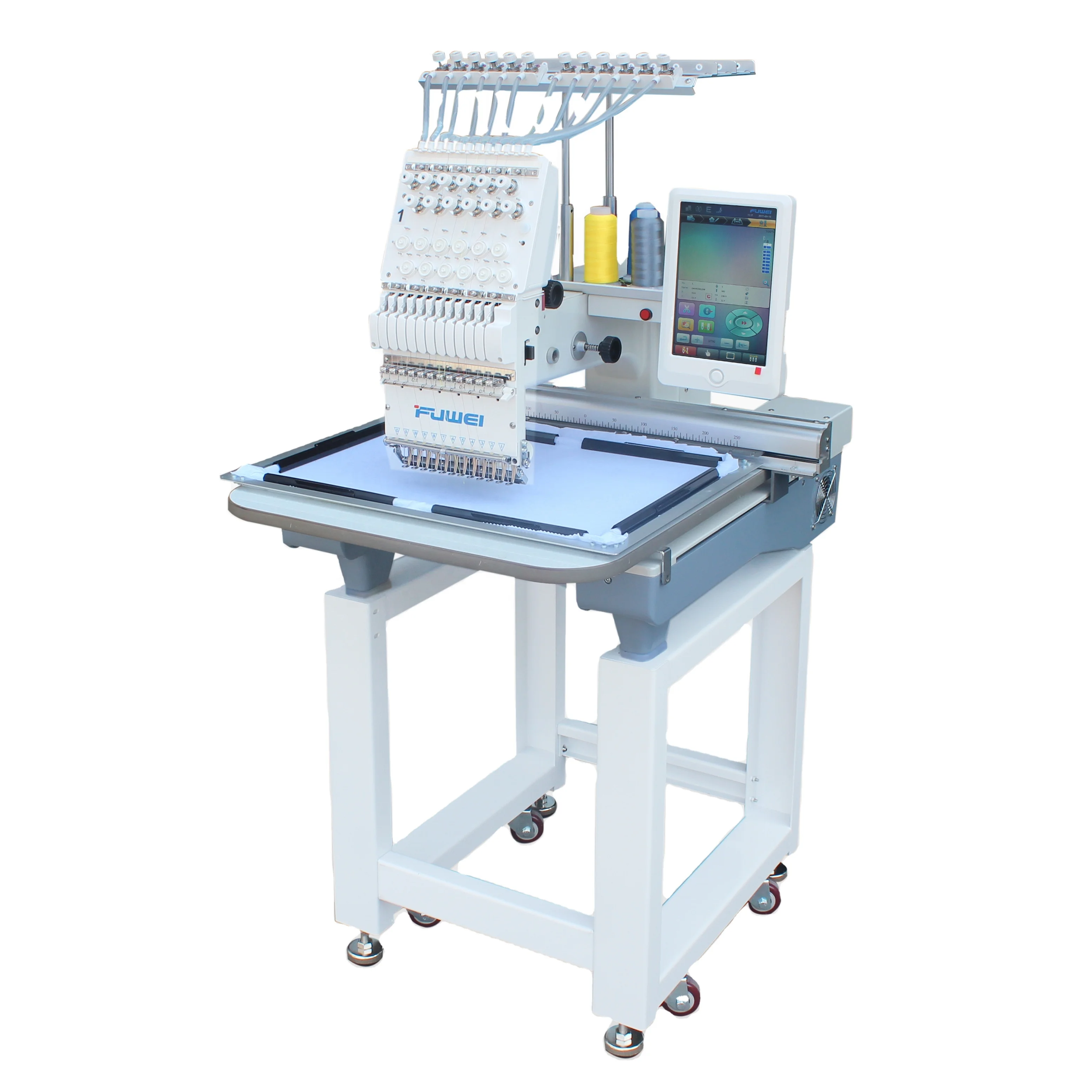 fuwei Newest single head computerized embroidery shoe machine with cap device with cheap price