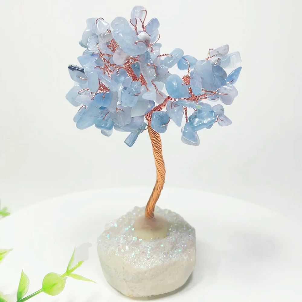 High Quality Healing Crystal Money Tree Aura Angle Cluster Base Crystal Tree