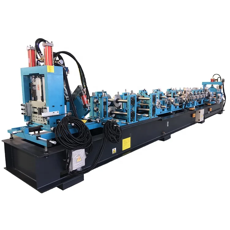 Full Automatic 80-400mm C & Z Steel Purlin Light Gauge Steel Frame Machine
