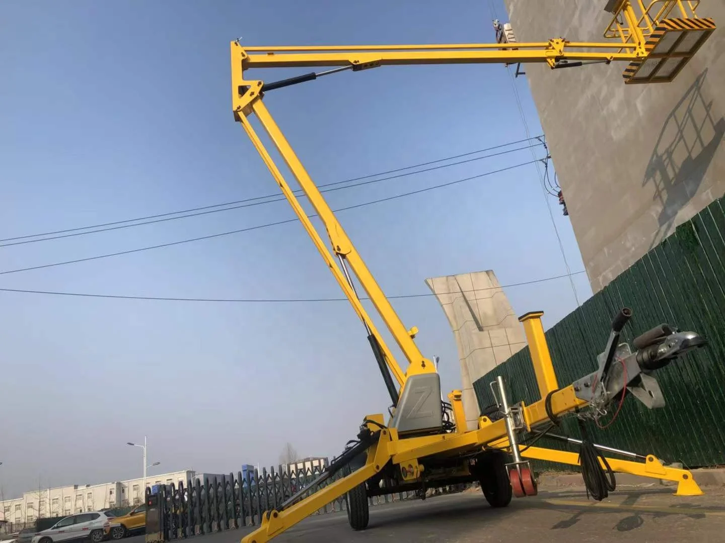 Qiyun 14m 46ft Access Electric Towable Trailer Articulating Telescopic Boom Lift
