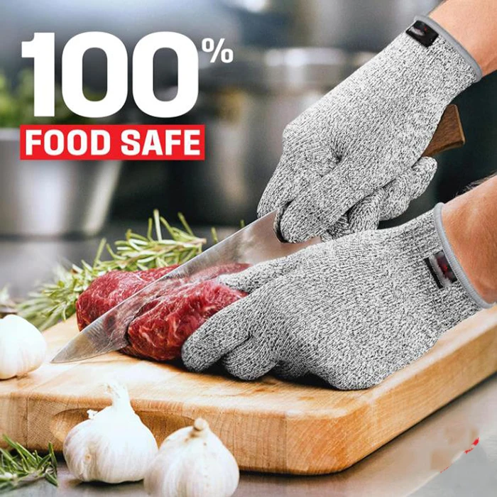 Food Grade Kitchen Knife Blade Proof Level 5 Anti cut Cooking Gloves Safety Protection Fish Handling Cut Resistant Gloves