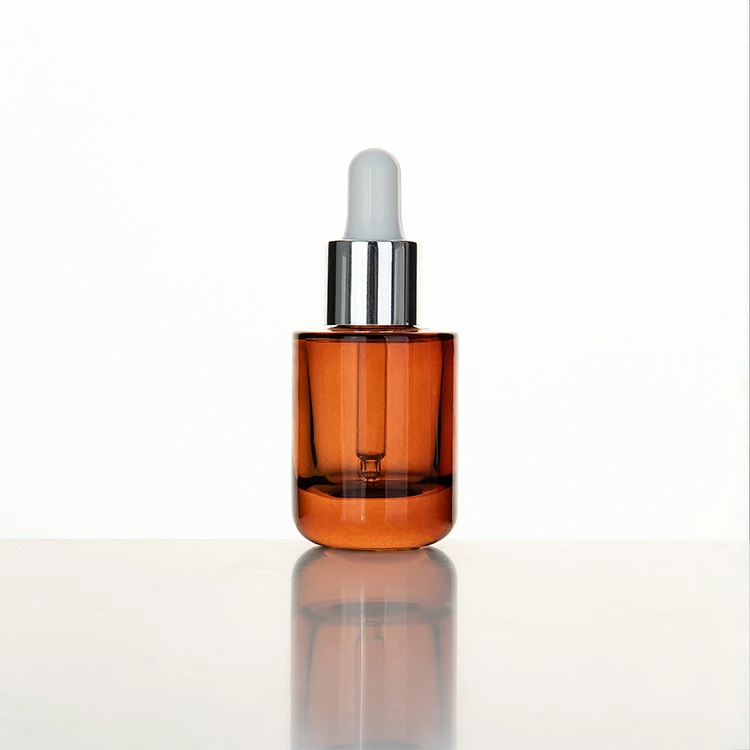 Luxury 20ml essential oil bottle with thick bottom colorful glass bottle with dropper and pipette