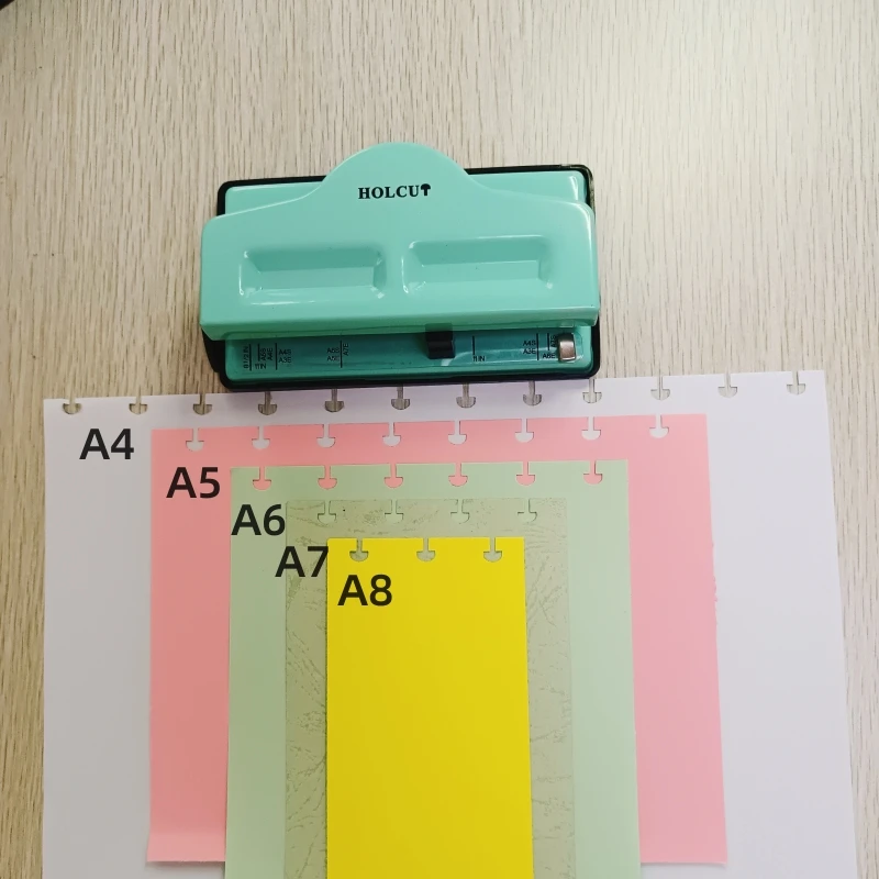 Mul-color Manual  Office Binding Paper Punching Machine Metal Mushroom 4 Holes Paper Punch