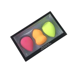 Saiyii Custom Logo 3Pcs Cosmetic Foundation Sponge Blender Complexion Make Up Sponge Set With Box