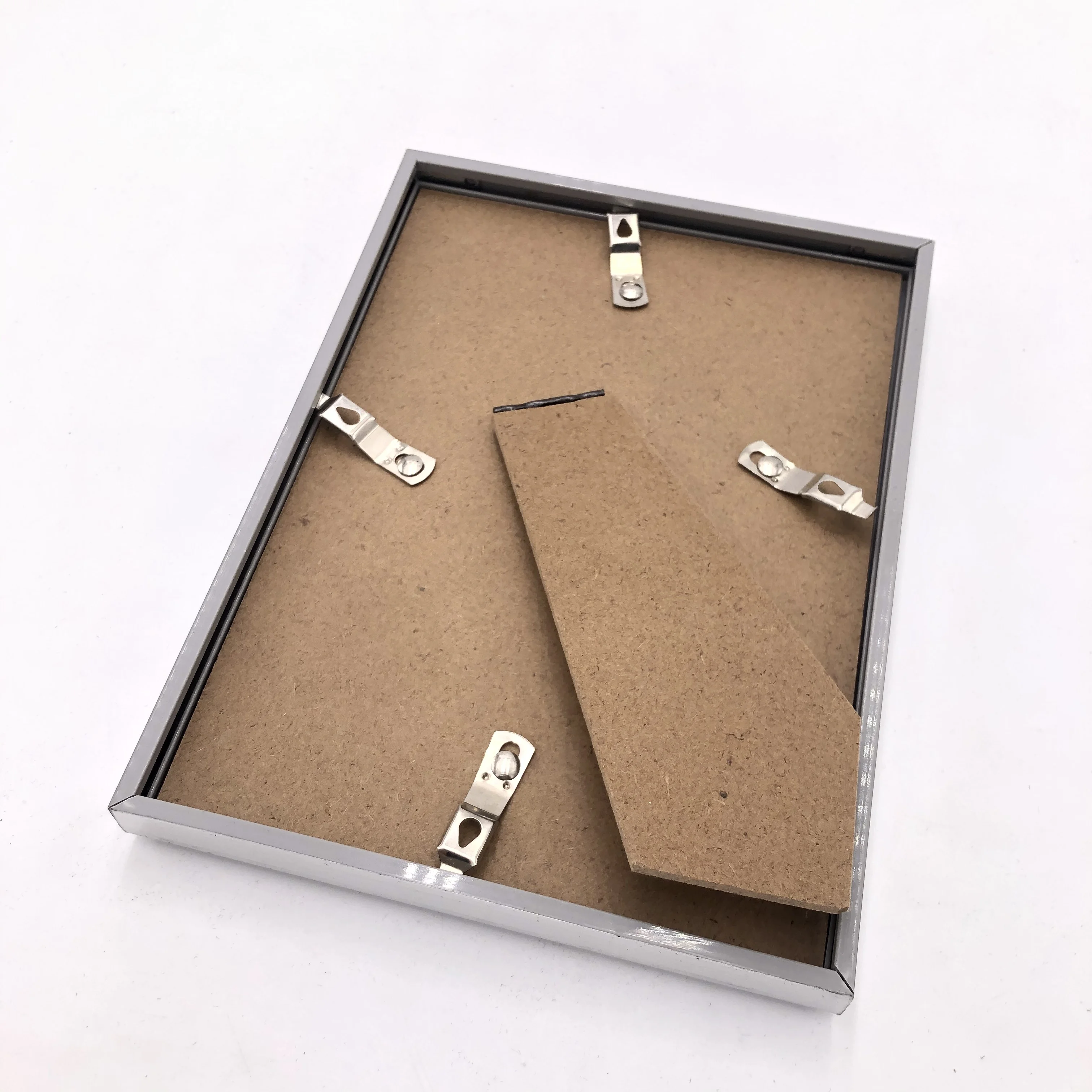 silver PVC photo frames wholesale easy stick customizable plastic mini picture frame easy change