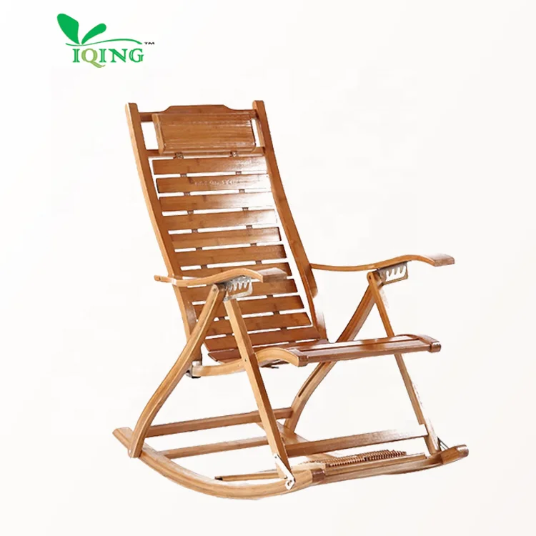 Living room lounge chair reclining rocking chair bamboo folding chair