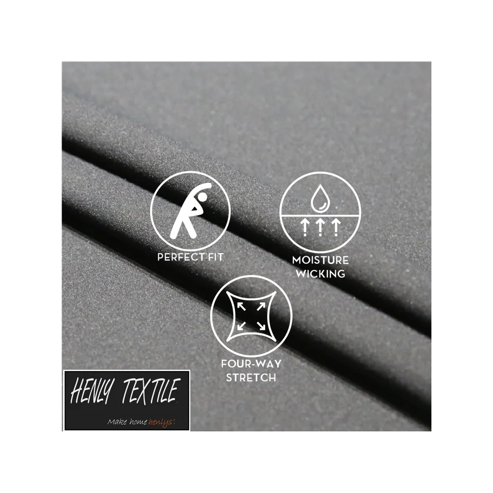 HT220396 53%POLYAMIDE 47%ELASTANE 150GSM KNITTED INTERLOCK FABRIC FOR COMPRESSION CLOTHING