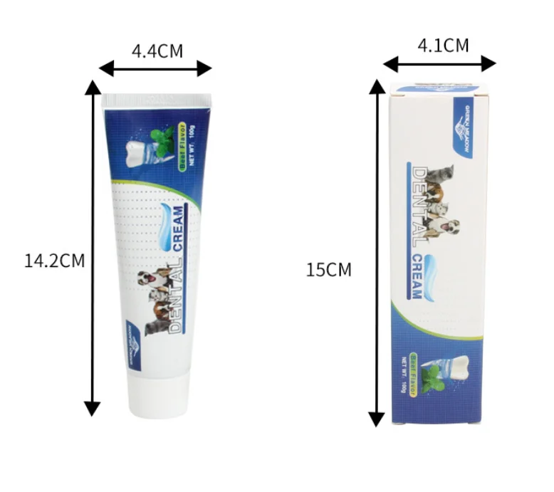Pet Toothpaste Dog & Cat Dental Care Tooth Paste Promotes Fresh Breath Teeth Brushing Cleaner