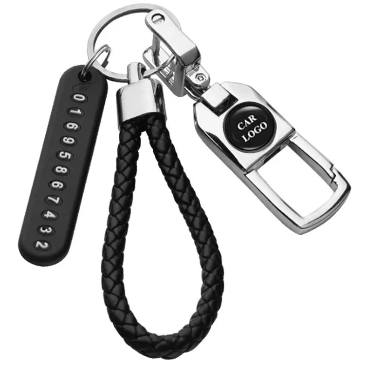 Customizable LOGO high-grade metal car key chain Metal creative gift car logo anti-loss key chain auto parts