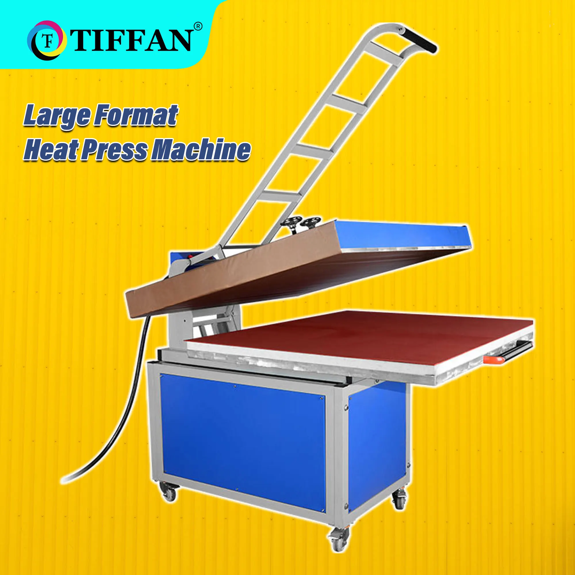 TIFFAN Slider way bottom platen hydraulic pillow fabric rhinestone/crystal 60x80cm heat transfer machine large format