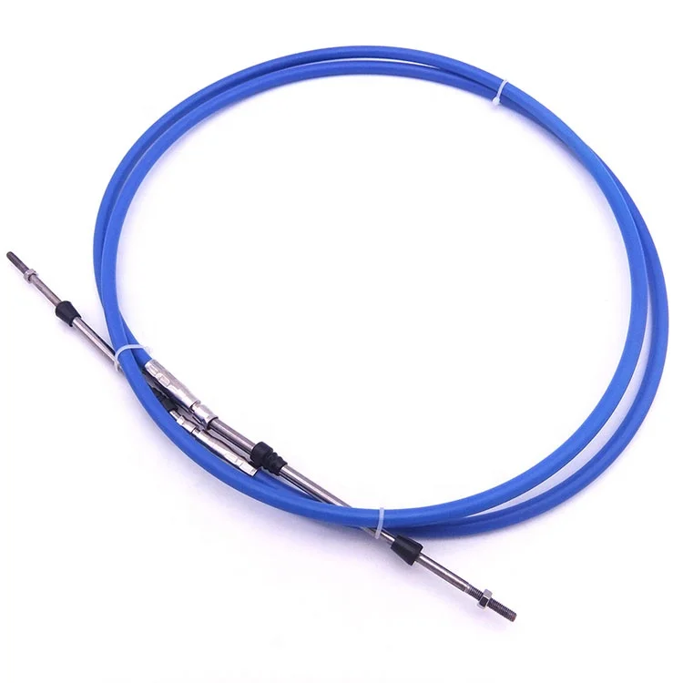 ABA-CABLE-13-GY Outboard Engine Remote Control Throttle Shift Cable 13ft for Yamaha Boat Engines Steering System 3.962m Blue