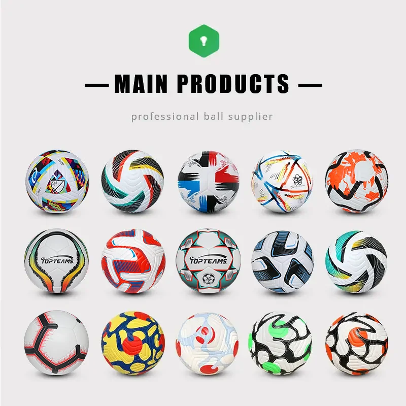Aiju koptok Professional Soccer Ball 4 size High Quality Leather Training Football  Customized Futbol Size 5 origin football