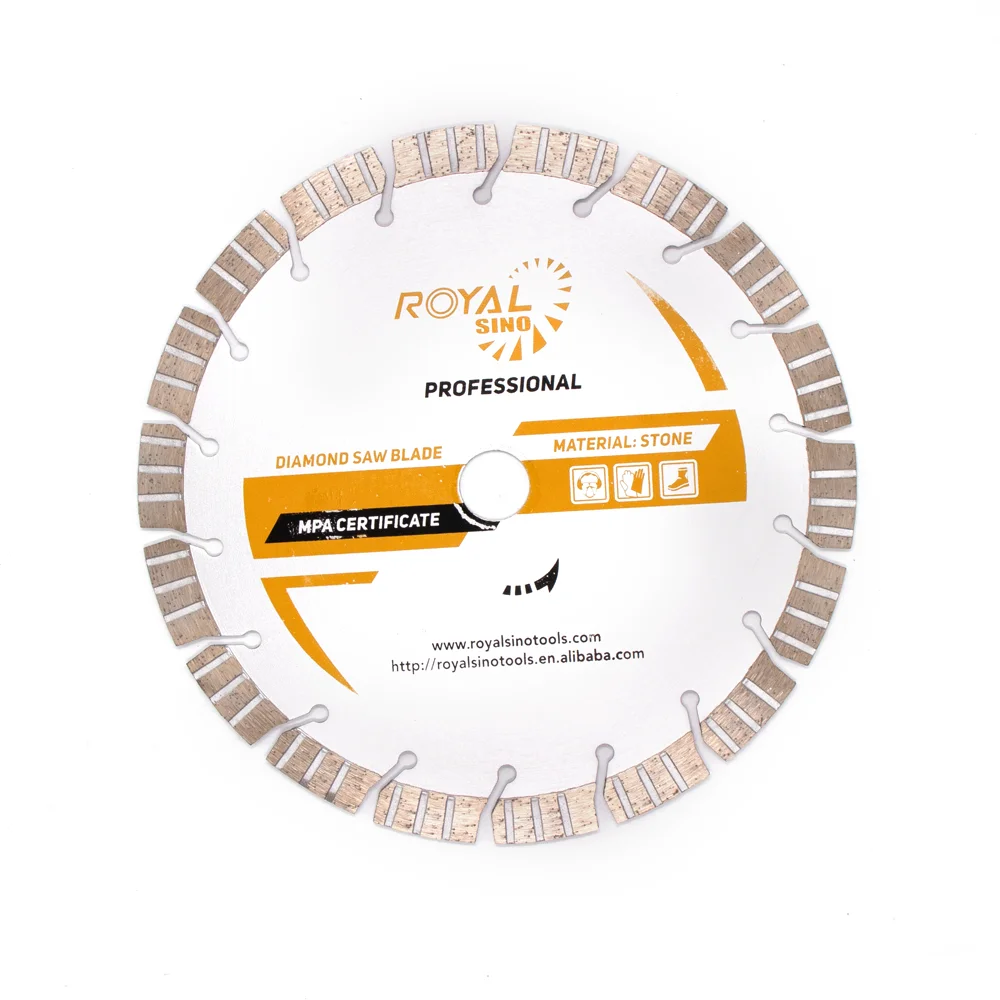 Royal Sino Danyang Manufacturer Supplying Segmented Turbo Diamond Saw Blade For Stone