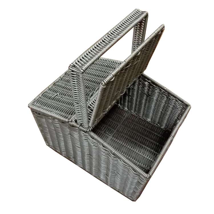 Low Price Pineapple Basket Made From Natural Woven Plastic Rattan Storage Handle Basket