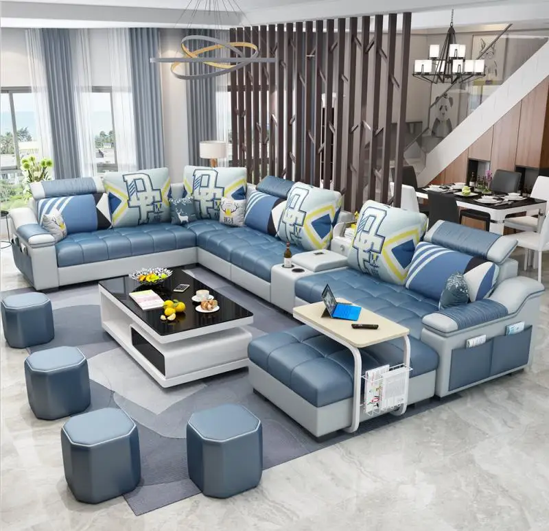 High Density Modern Sectional Sofa Colorful Home Furnishing Sofa Set Modern Sectional Sofa